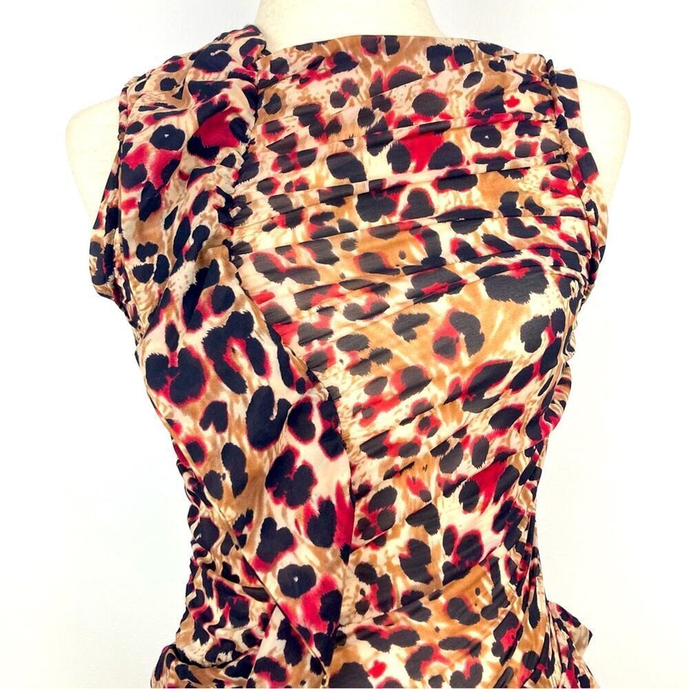 BALENCIAGA Animal Print Stretch Body Conturing Sleeveless Dress - Size 6 - Picture 11 of 11